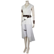 Load image into Gallery viewer, Star Wars The Rise of Skywalker Rey Full Set Cosplay Halloween Costume White Dress
