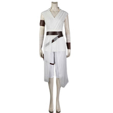 Load image into Gallery viewer, Star Wars The Rise of Skywalker Rey Full Set Cosplay Halloween Costume White Dress