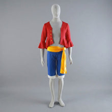 Load image into Gallery viewer, Anime Pirate Monkey Captain Cosplay Red Shirt Outfit Costume for Men Kids Halloween