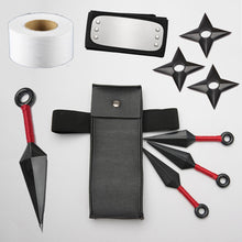Load image into Gallery viewer, Ninja Anime Accessories 6PCS Hidden Village Ninja Pack with Kunai Weapons Leg Band Bag Headband