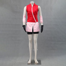 Load image into Gallery viewer, Anime Pink-Haired Cherry Blossom Kunoichi Cosplay Costume Outfit with Accessories for Women Girls