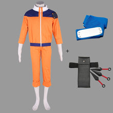 Load image into Gallery viewer, Anime Orange Whisker Dead Last Ninja Cosplay Costume with Accessories for Adults Kids