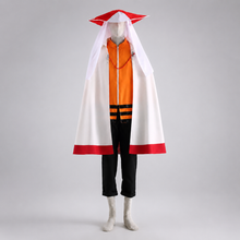 Load image into Gallery viewer, Anime Orange Ninja Seventh Village Leader Cosplay Costume full Outfit with Hat for Men Kids