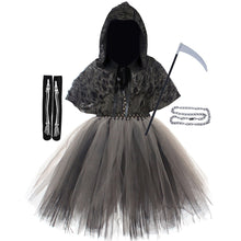 Load image into Gallery viewer, Spirit Reapers Grim Reaper Hooded Dress Halloween Cosplay Costume for Kids