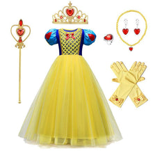 Load image into Gallery viewer, Kid's Snow White Costume Princess Costumes Puff Sleeve Dress With Accessories