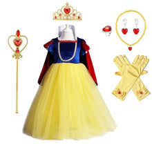Load image into Gallery viewer, High Quality Princess Costume Snow White Dress With Accessories For Girls Party