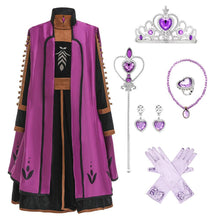 Load image into Gallery viewer, Kids Frozen Costume Princess Anna Cosplay Birthday or Party Dress With Accessories