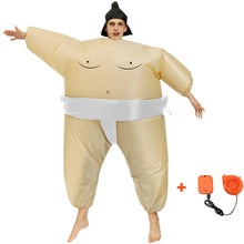 Load image into Gallery viewer, Inflatable Sumo Cosplay Costume Blow Up Suit Halloween Christmas Party For Adults and Kids