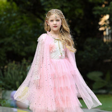 Load image into Gallery viewer, Kids Frozen Snow White Beauty and the Beast Costume Princess Elsa Anna Belle Cosplay Rainbow Capes Robe
