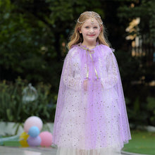 Load image into Gallery viewer, Kids Frozen Snow White Beauty and the Beast Costume Princess Elsa Anna Belle Cosplay Rainbow Capes Robe