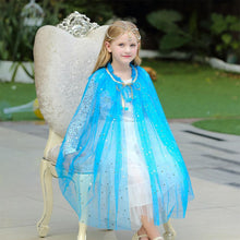 Load image into Gallery viewer, Kids Frozen Snow White Beauty and the Beast Costume Princess Elsa Anna Belle Cosplay Rainbow Capes Robe