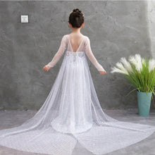 Load image into Gallery viewer, Kids Frozen Costume Princess Elsa Anna Cosplay Maxi Long Dress With Accessories