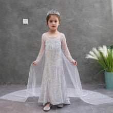 Load image into Gallery viewer, Kids Frozen Costume Princess Elsa Anna Cosplay Maxi Long Dress With Accessories