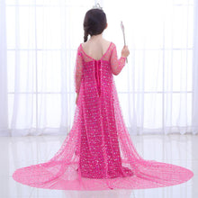Load image into Gallery viewer, Kids Frozen Costume Princess Elsa Anna Cosplay Maxi Long Dress With Accessories