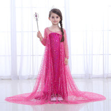 Load image into Gallery viewer, Kids Frozen Costume Princess Elsa Anna Cosplay Maxi Long Dress With Accessories