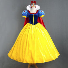 Load image into Gallery viewer, Snow White Costume Dress for Adult Classic Princess Cosplay with Cloak Headband