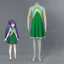 Load image into Gallery viewer, Women and Kids Fairy Tail Costume Wendy Marvell Cosplay Green Sets