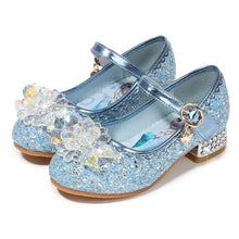 Load image into Gallery viewer, Kids Disney Frozen Costume Princess Elsa Anna Cosplay Crystal Low Heel Shoes