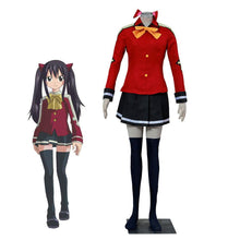 Load image into Gallery viewer, Women and Kids Fairy Tail Costume Wendy Marvell Cosplay Red Sets