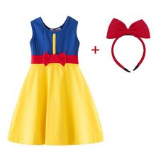 Load image into Gallery viewer, Princess Snow White Costume Cotton Dress for Toddler Girls Party