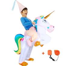Load image into Gallery viewer, Inflatable Rainbow Tail Unicorn Cosplay Costume Halloween Christmas Party For Adults and Kids