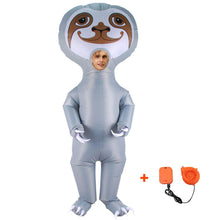 Load image into Gallery viewer, Inflatable Sloth Flash Cosplay Costume Blow Up Suit Helloween Christmas Party For Adults and Kids