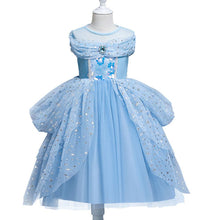 Load image into Gallery viewer, Costume Princess Elsa Cosplay Dress For Girls Birthday Party Dress With Accessories
