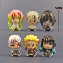 Load image into Gallery viewer, 10Pcs Demon Slayer Figure Kamado Tanjirou Kamado Nezuko Figure Sitting Cute Chibi Toys