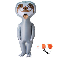 Load image into Gallery viewer, Inflatable Sloth Flash Cosplay Costume Blow Up Suit Helloween Christmas Party For Adults and Kids