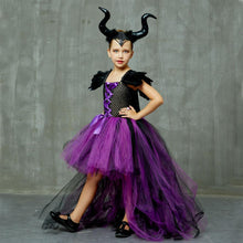 Load image into Gallery viewer, Maleficent Costume Evil Witch Cosplay Set With Wings and Horn Hat For Kids Halloween Party