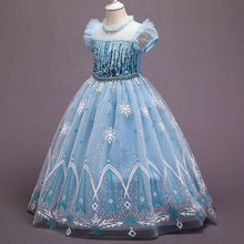 Load image into Gallery viewer, Costume Princess Elsa Cosplay Dress For Girls Birthday Party Dress With Accessories