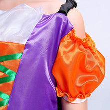 Load image into Gallery viewer, Witch Costume Dress Halloween Witch Cosplay Pumpkin Dress with Witch Hat For Girls