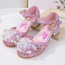 Load image into Gallery viewer, Kids Disney Frozen Costume Princess Elsa Anna Cosplay Crystal Low Heel Shoes