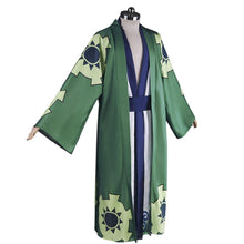 Load image into Gallery viewer, One Piece Costume Roronoa Zoro Wano Country Cosplay Kimono Set For Mens Halloween Costumes
