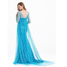 Load image into Gallery viewer, Women's Frozen Costume Princess Elsa Cosplay Sequin Dress With Wig