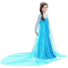 Load image into Gallery viewer, Kids Frozen Costume Princess Elsa Anna Cosplay Maxi Long Dress With Accessories