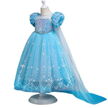 Load image into Gallery viewer, Girls Costume Princess Elsa Cosplay Dress with Robe Birthday Party Dress With Accessories