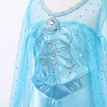 Load image into Gallery viewer, Kids Frozen Costume Princess Elsa Cosplay Birthday or Party Blue Dress With Accessories