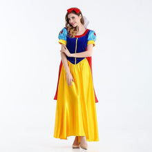Load image into Gallery viewer, Snow White Costume Dress for Adult Classic Princess Cosplay with Cloak Headband