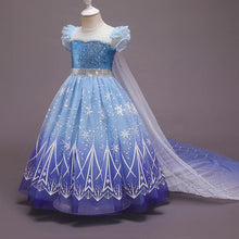 Load image into Gallery viewer, Costume Princess Elsa Cosplay Dress with Robe For Girls Birthday Party Dress With Accessories