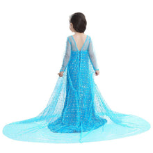 Load image into Gallery viewer, Kids Frozen Costume Princess Elsa Anna Cosplay Maxi Long Dress With Accessories