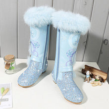 Load image into Gallery viewer, Kids Disney Frozen Costume Princess Elsa Anna Cosplay Low Heel Boots
