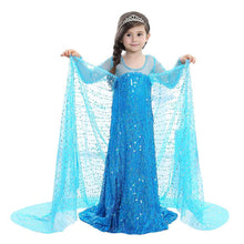 Load image into Gallery viewer, Kids Frozen Costume Princess Elsa Anna Cosplay Maxi Long Dress With Accessories