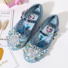 Load image into Gallery viewer, Kids Disney Frozen Costume Princess Elsa Anna Cosplay Crystal Low Heel Shoes