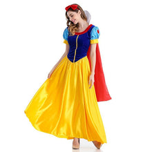 Load image into Gallery viewer, Snow White Costume Dress for Adult Classic Princess Cosplay with Cloak Headband