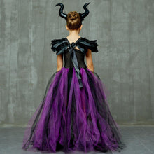 Load image into Gallery viewer, Maleficent Costume Evil Witch Cosplay Set With Wings and Horn Hat For Kids Halloween Party
