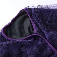 Load image into Gallery viewer, Girls Witch Costume Robe Halloween Witch Cosplay Purple Robe with Witch Hat