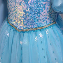 Load image into Gallery viewer, Costume Princess Elsa Cosplay Dress with Robe For Girls Birthday Party Dress With Accessories