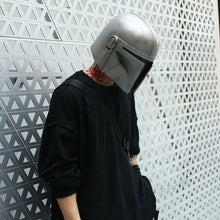 Load image into Gallery viewer, Star Wars Hasbro Galaxy's Outer Edge Trading Post The Mandalorian Battle-Worn Mask Gray