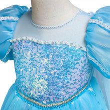 Load image into Gallery viewer, Girls Costume Princess Elsa Cosplay Dress with Robe Birthday Party Dress With Accessories